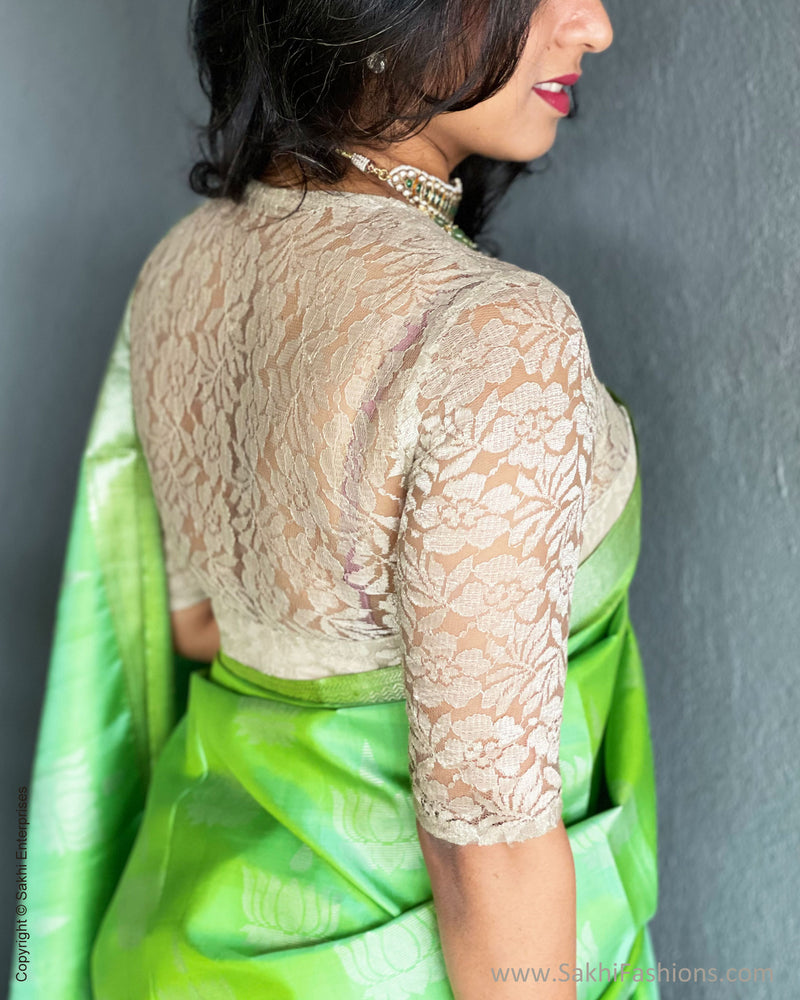 EE-S58730 Green Lotus Saree