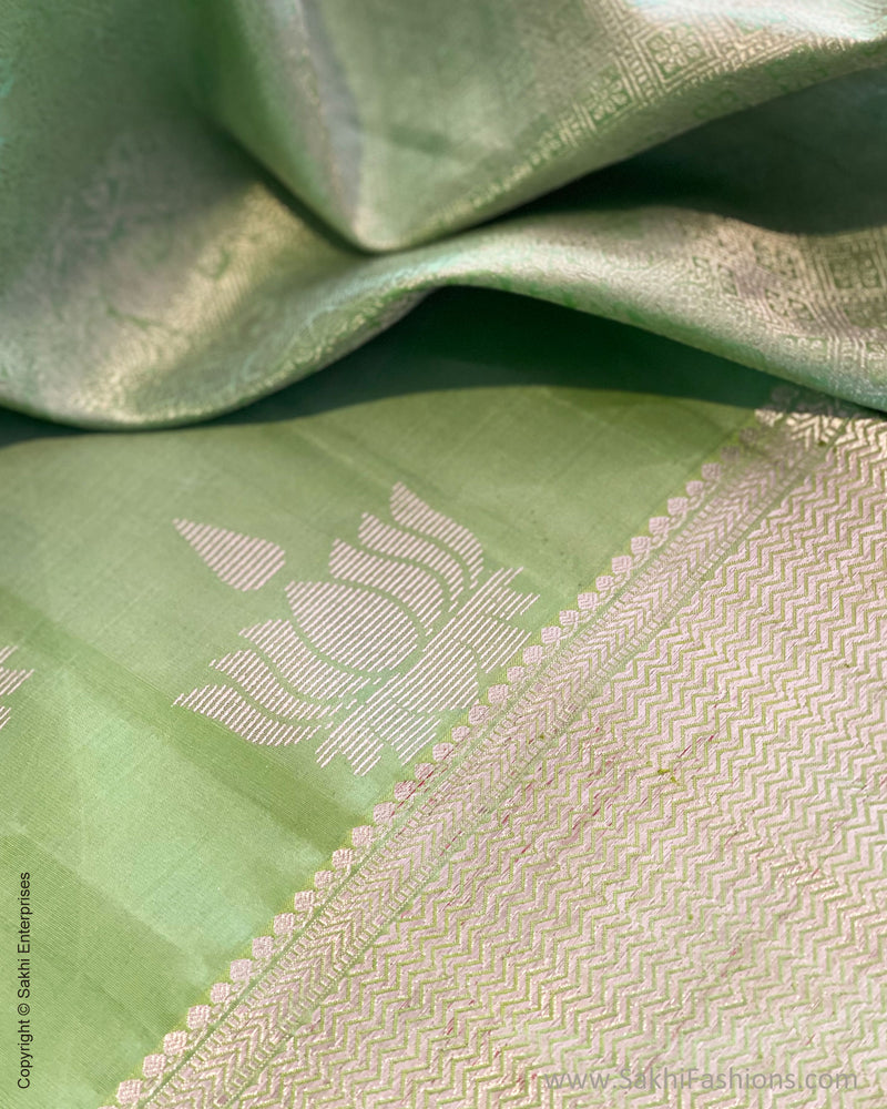 EE-S58730 Green Lotus Saree