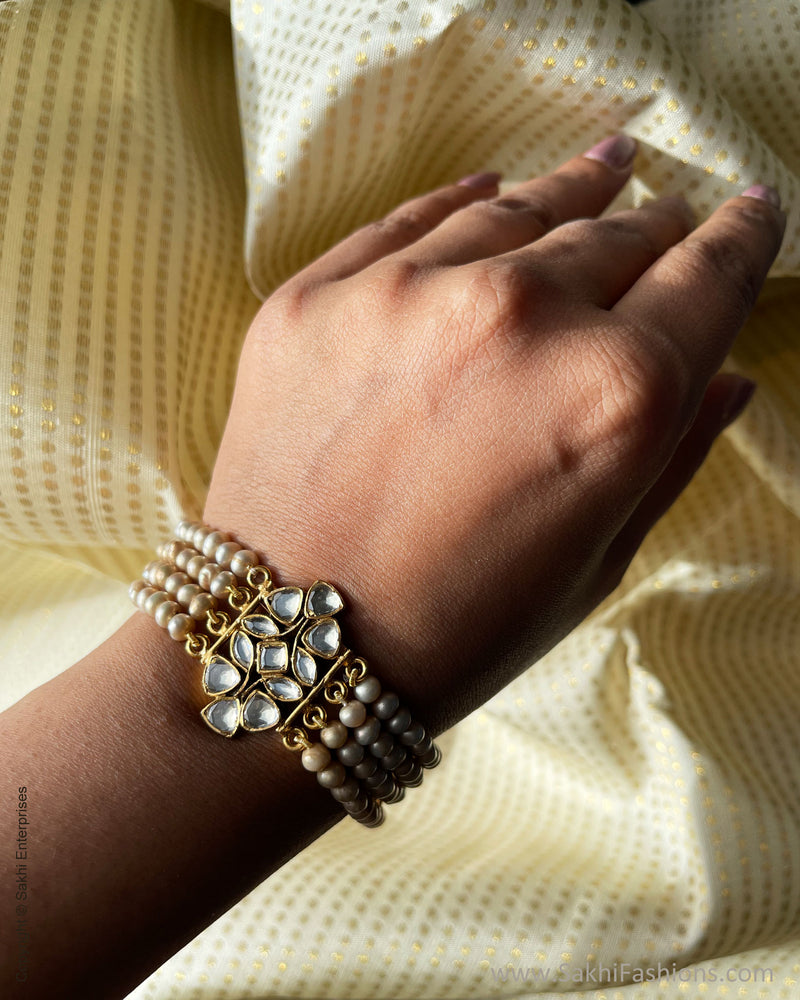 AS-V62702 Pearl Silver Bracelet