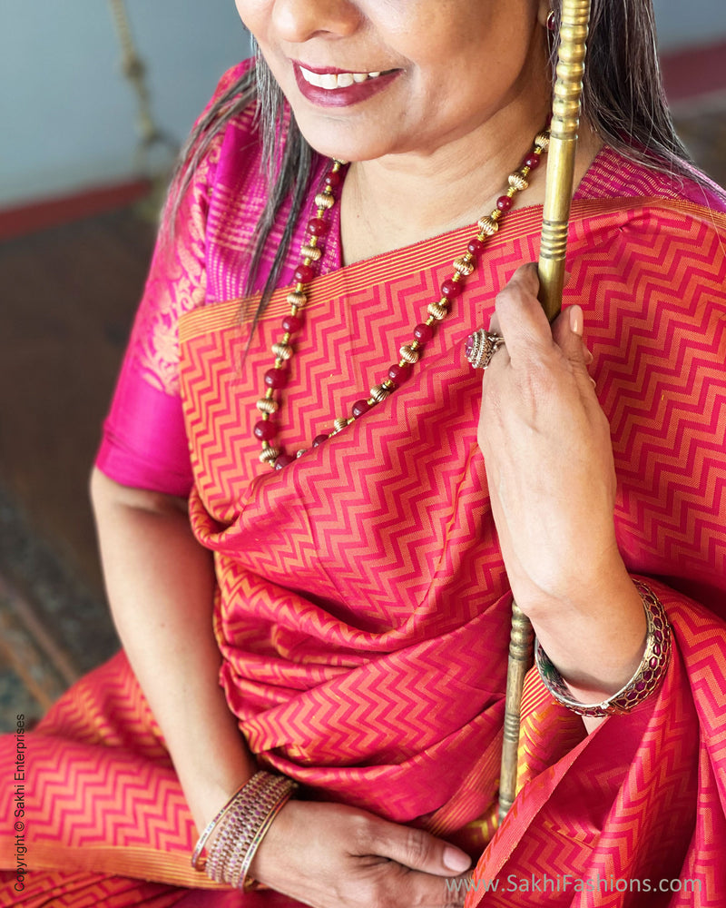 EE-V05482 Red Kanchi sari