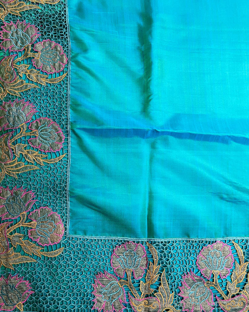 DP-V09964 Blue Kanchi Cutwork