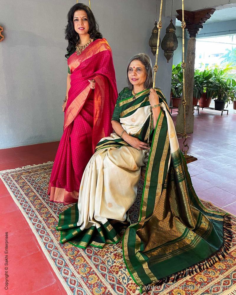 Madhavarm Silk Patola Bordered Sarees – Essence of India