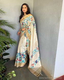 EE-V17214 Kantha Tussar Sari