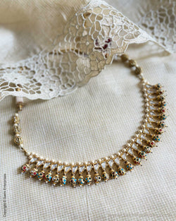 AJ-V19084 Kundan Statement Necklace