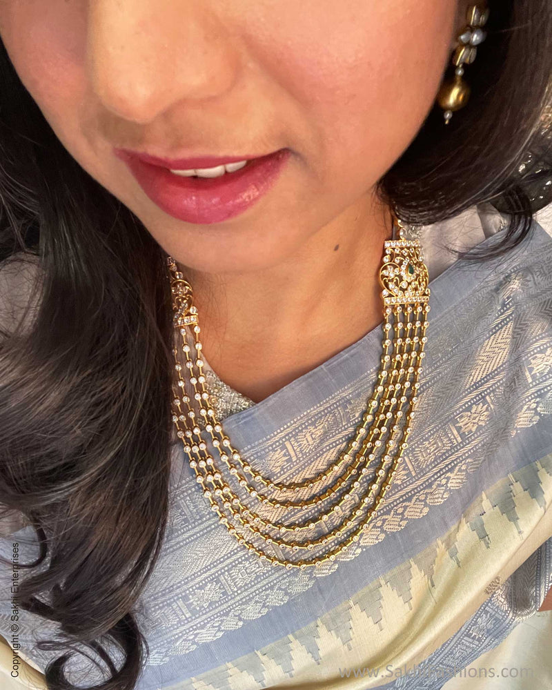 EE-V19992 Cream grey Gadwal Sari