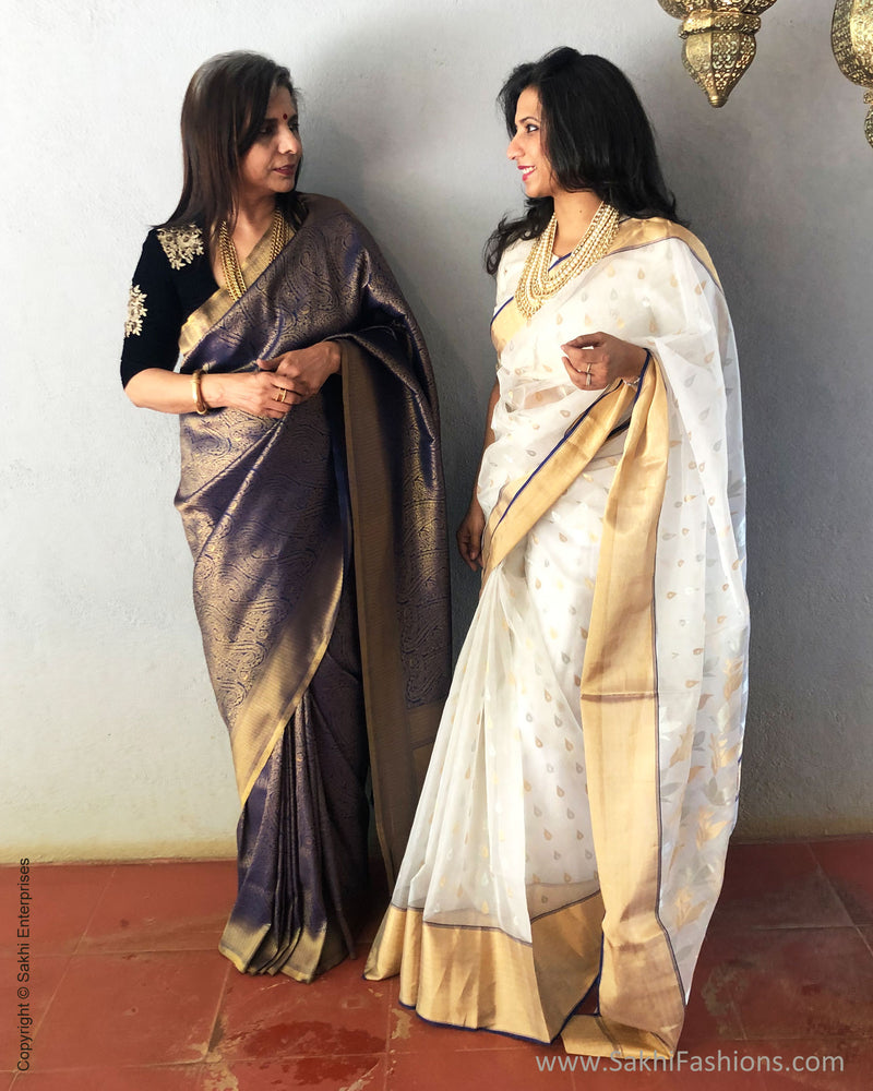 EE-S25490 Chanderi Kora Silk