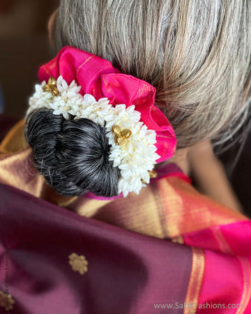 floral #bun #hairstylist #mua Bridal hair bun for my beautiful bride  ADYANTS's BRIDE 😍 @adyant_makeup_studio | Instagram