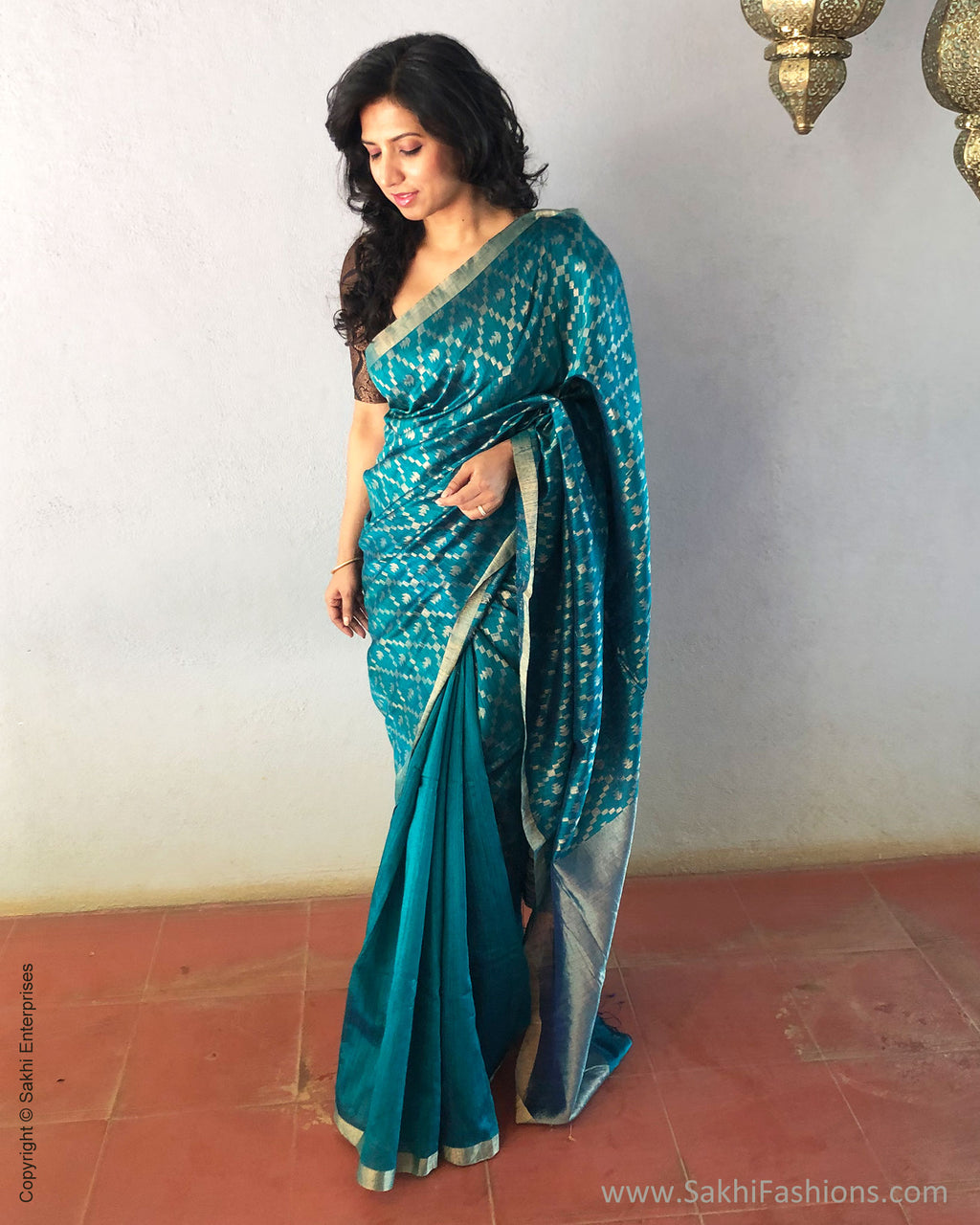 EE-S19410 - Green Matka Silk Saree – sakhifashions