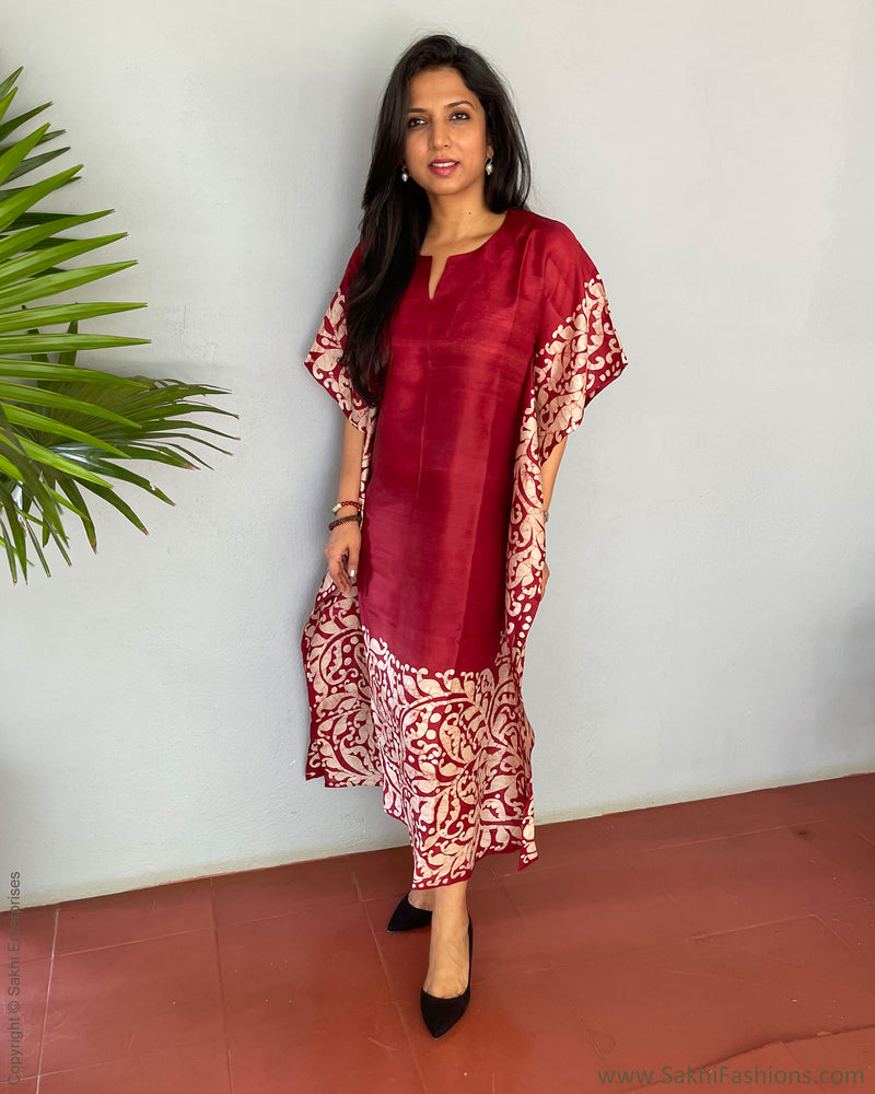 EE S37260K Red Batik Kaftan sakhifashions