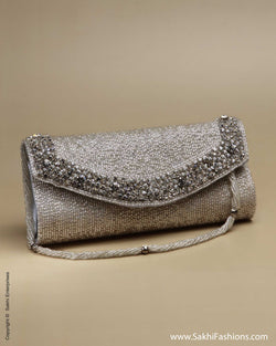 AC-0026 Silver Bead Clutch