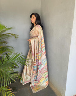 EE-V13678 Kantha Tussar Sari