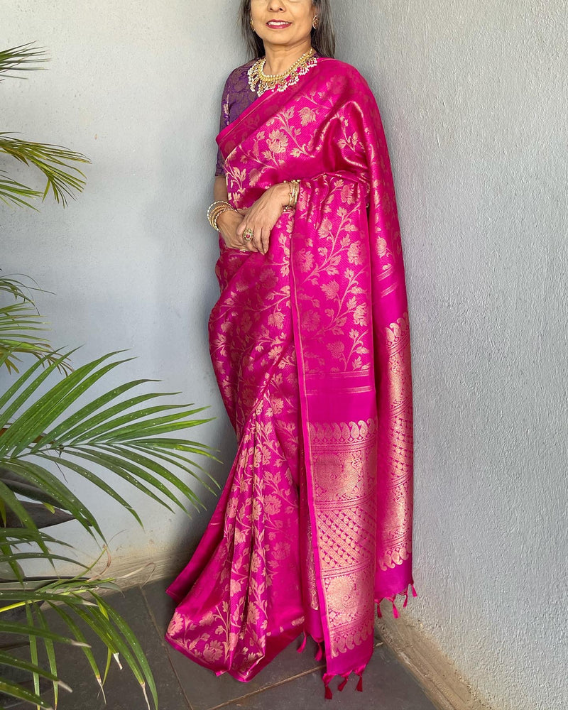 EE-V12722 Rani Pink Kanchi