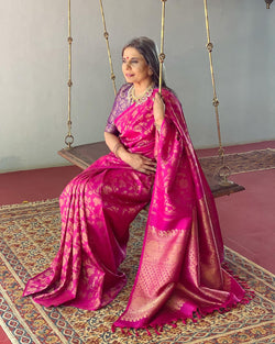 EE-V12722 Rani Pink Kanchi