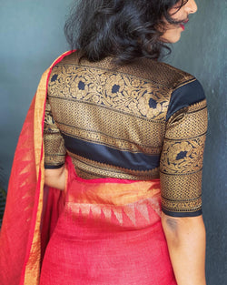 Pink & Multi Linen Saree | Sakhi Fashions – sakhifashions