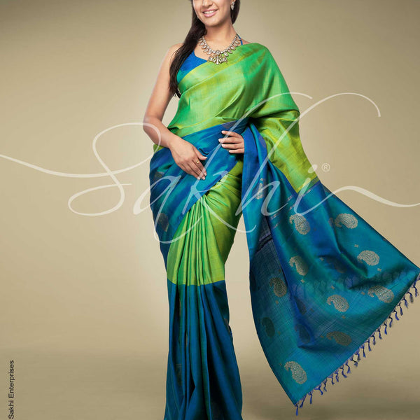 Palam Silks | Bridal Silk Sarees | Parrot Green Bridal Kanchipuram Silk  Saree