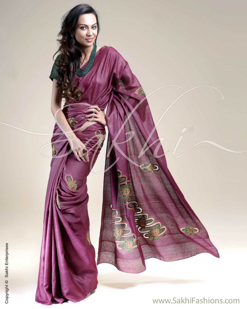 SR-0272 Purple Tussar Silk